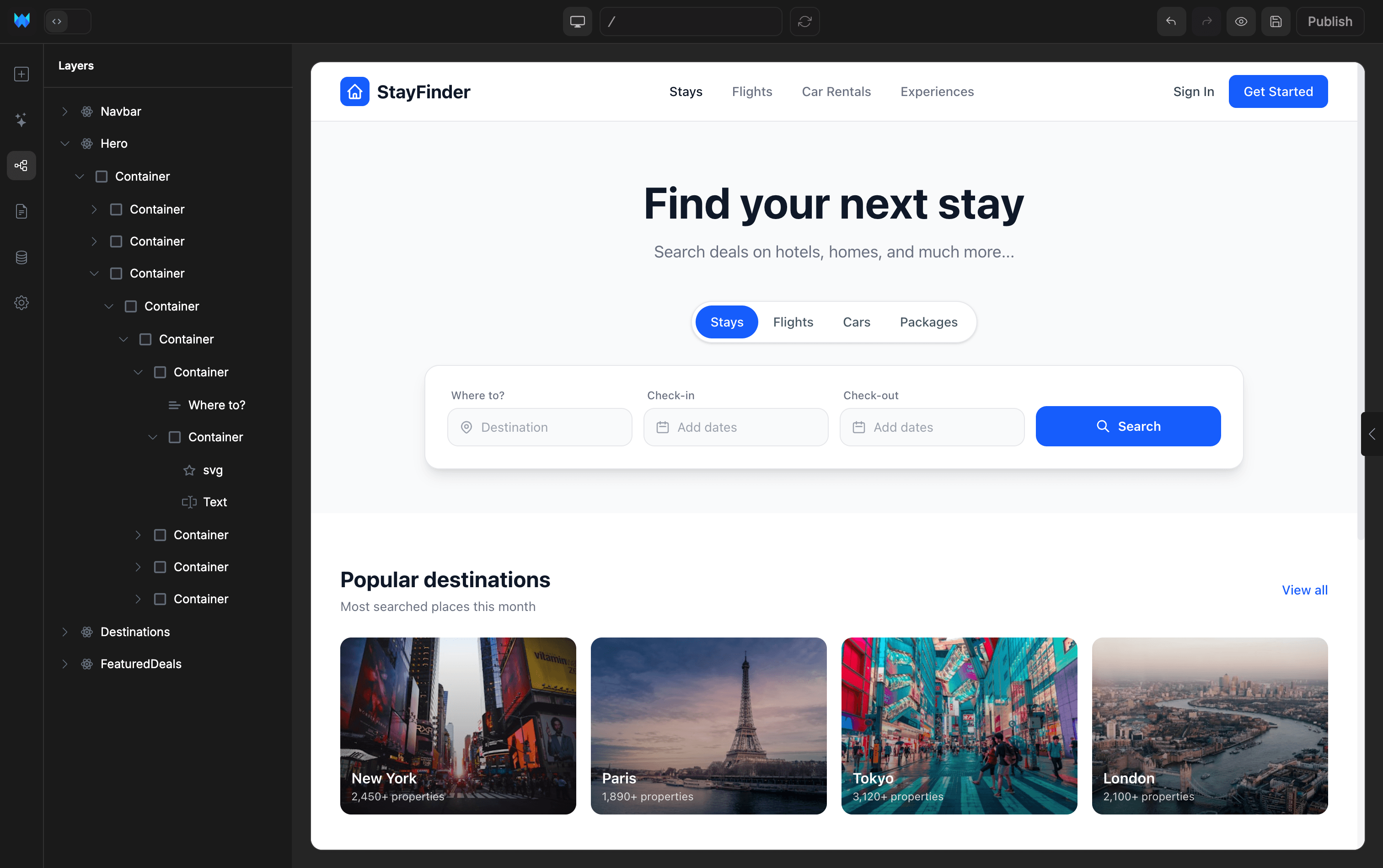 Booking apps built with Webtwizz