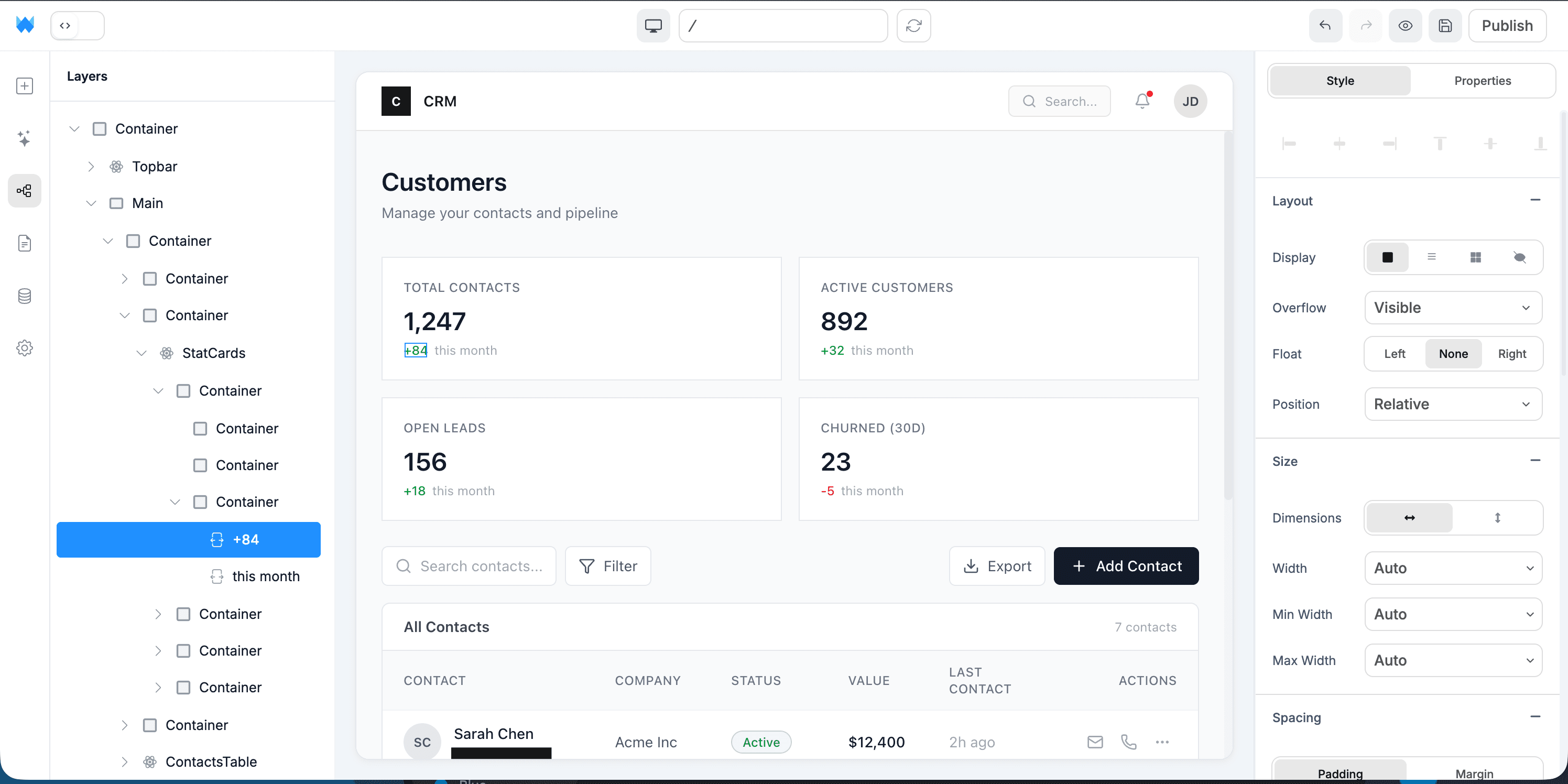 CRMs built with Webtwizz